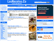 Tablet Screenshot of lasrecetas.co